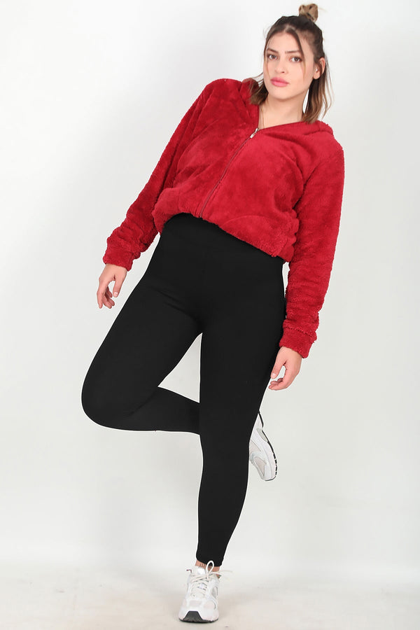 Geribbelde Legging In Plusmaat – Zwart