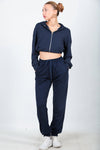Navy Elastic - Hem Sweatpants