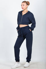 Jogginghose Mit Elastischem Saum In Marineblau