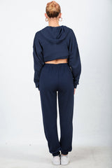Jogginghose Mit Elastischem Saum In Marineblau