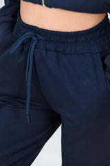 Jogginghose Mit Elastischem Saum In Marineblau