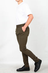 Heren Broek Van Katoenmix — Bruin