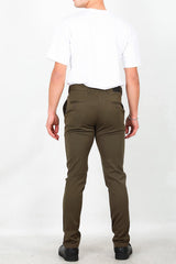 Heren Broek Van Katoenmix — Bruin