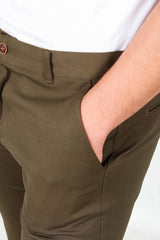 Heren Broek Van Katoenmix — Bruin