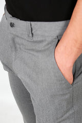 Heren Broek Van Katoenmix — Grijs