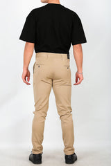 Heren Katoenen Broek — Beige