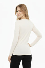 Top Met Ronde Hals – Off - White