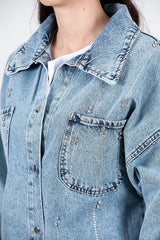 Denimjack Met Lasercut En Steendetails