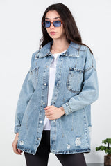 Denimjack Met Lasercut En Steendetails