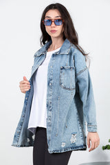 Denimjack Met Lasercut En Steendetails