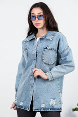 Denimjack Met Lasercut En Steendetails