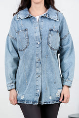 Denimjack Met Lasercut En Steendetails