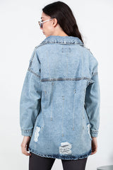 Denimjack Met Lasercut En Steendetails