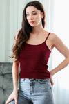 Bordeaux Blouse Met Spaghettibandjes