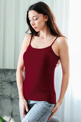 Bordeaux Blouse Met Spaghettibandjes