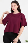 T - Shirt Mit Rundhalsausschnitt – Bordeaux
