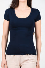 T - Shirt Met Ronde Hals — Donkerblauw