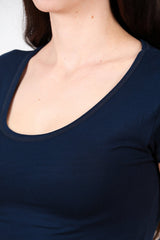 T - Shirt Met Ronde Hals — Donkerblauw