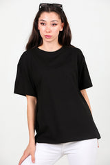 Dames Oversized T - Shirt — Zwart