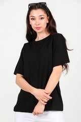 Dames Oversized T - Shirt — Zwart
