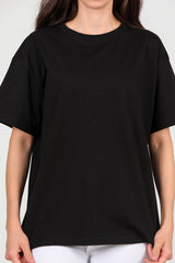 Dames Oversized T - Shirt — Zwart