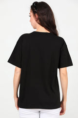 Dames Oversized T - Shirt — Zwart