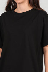 Dames Oversized T - Shirt — Zwart