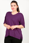 Blouse In Grote Maten - Paars