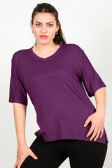 Blouse In Grote Maten - Paars