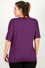 Blouse In Grote Maten - Paars