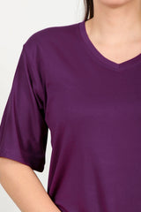 Blouse In Grote Maten - Paars