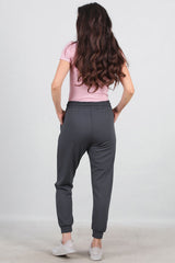 Brushed Cuffed Sweatpants — Charcoal