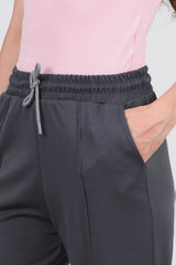 Brushed Cuffed Sweatpants — Charcoal