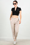 Çimalı Sweatbroek Met Boorden Stone