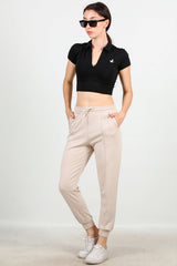 Çimalı Sweatbroek Met Boorden Stone