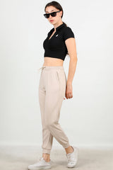 Çimalı Sweatbroek Met Boorden Stone