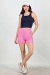 Pink Jersey Shorts With Pockets