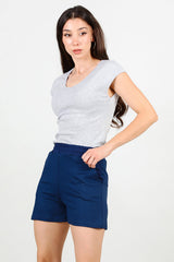 Jersey Shorts With Pockets, Navy