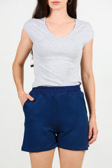 Jersey Shorts With Pockets, Navy