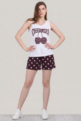 Multicolor Mouwloos Pyjama‑Set Met Short