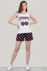Multicolor Mouwloos Pyjama‑Set Met Short