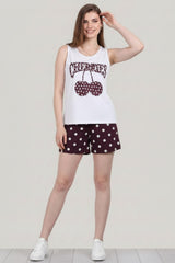 Multicolor Mouwloos Pyjama‑Set Met Short