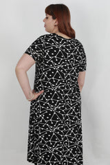 Bedrukte Jurk In Grote Maat, Multicolor