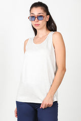 T - Shirt Met Brede Bandjes – Grijs