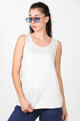 T - Shirt Met Brede Bandjes – Grijs