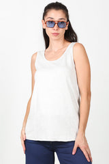 T - Shirt Met Brede Bandjes – Grijs