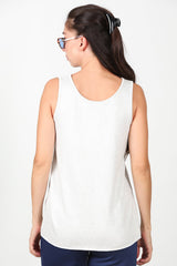 T - Shirt Met Brede Bandjes – Grijs
