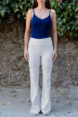 Legging Met Hoge Taille En Flared Pijp — Grijs