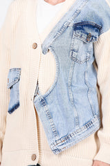 Cardigan Met Denim - Vest
