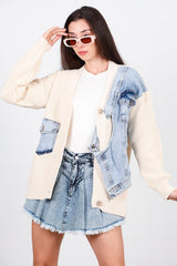 Cardigan Met Denim - Vest